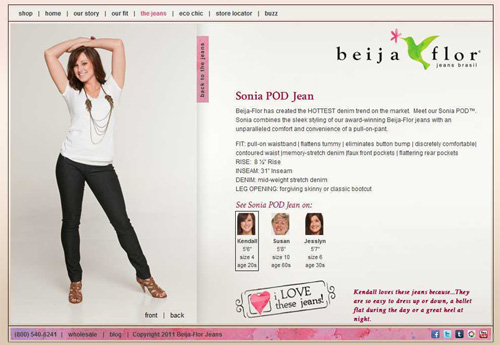 Beija Flor Jeans - Greenville South Carolina - Web Design