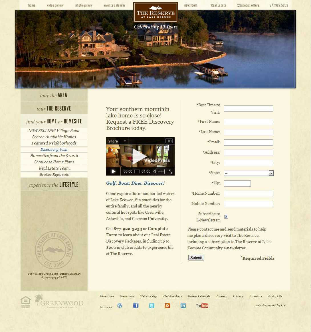 Reserve at Lake Keowee - Search Marketing - Google Adwords