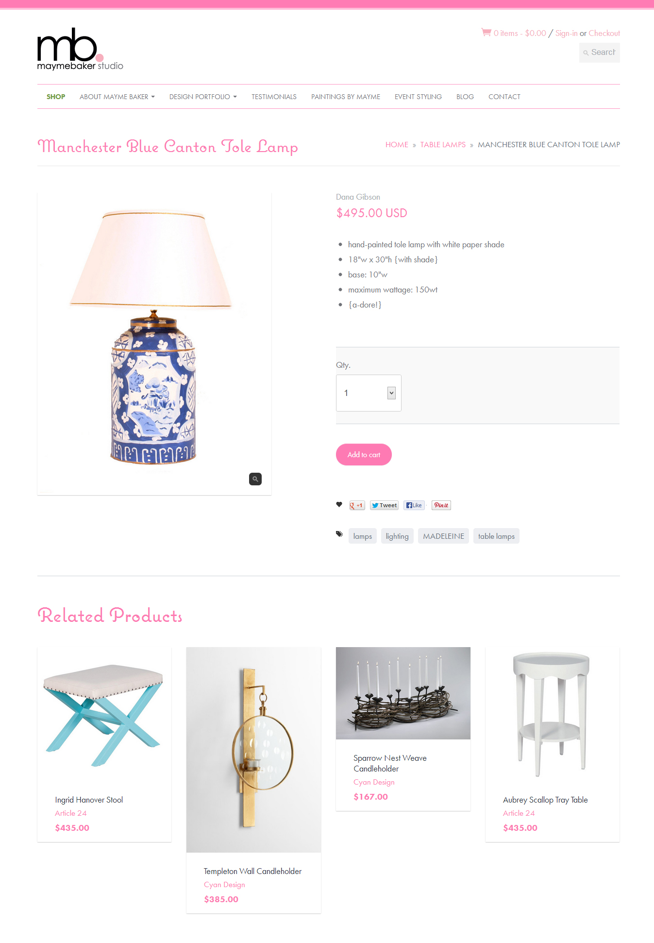 eCommerce Product Page | Mayme Baker Studio | Shopify