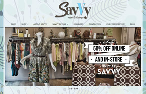 Savvy - Website Design | Retail Therapy